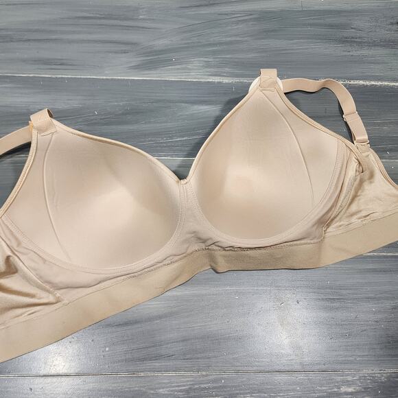 Bali Bra 38DD One Smooth U Bounce Control Wirefree Bra DF3458 Beige - Picture 8 of 9